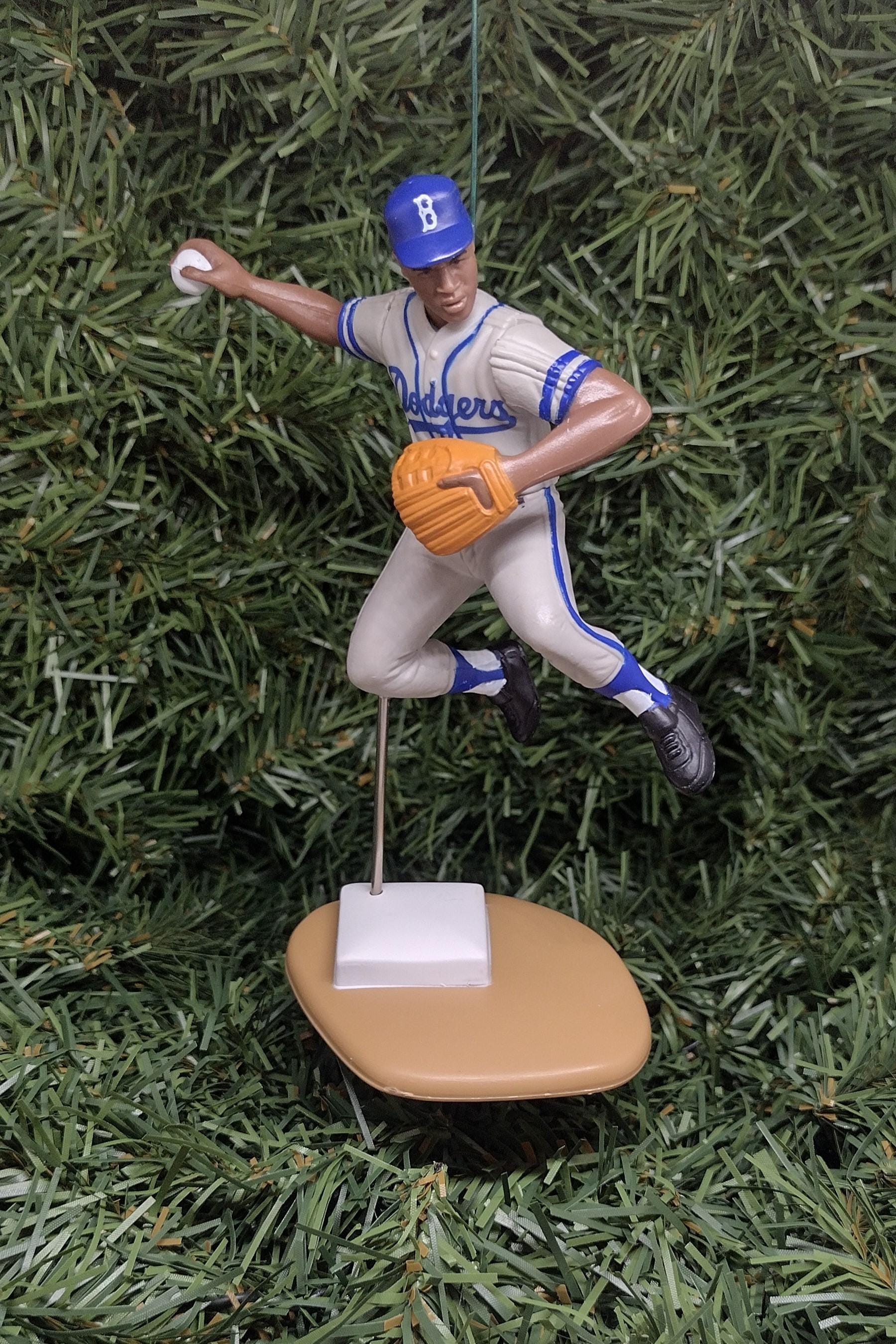 Jackie Robinson BROOKLYN DODGERS ornament Christmas tree decoration unique Xmas gift idea MLB baseball figure