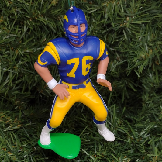 LOS ANGELES RAMS NFL Ornament Christmas Gift Orlando Pace Football Figure Xmas Decoration St Louis