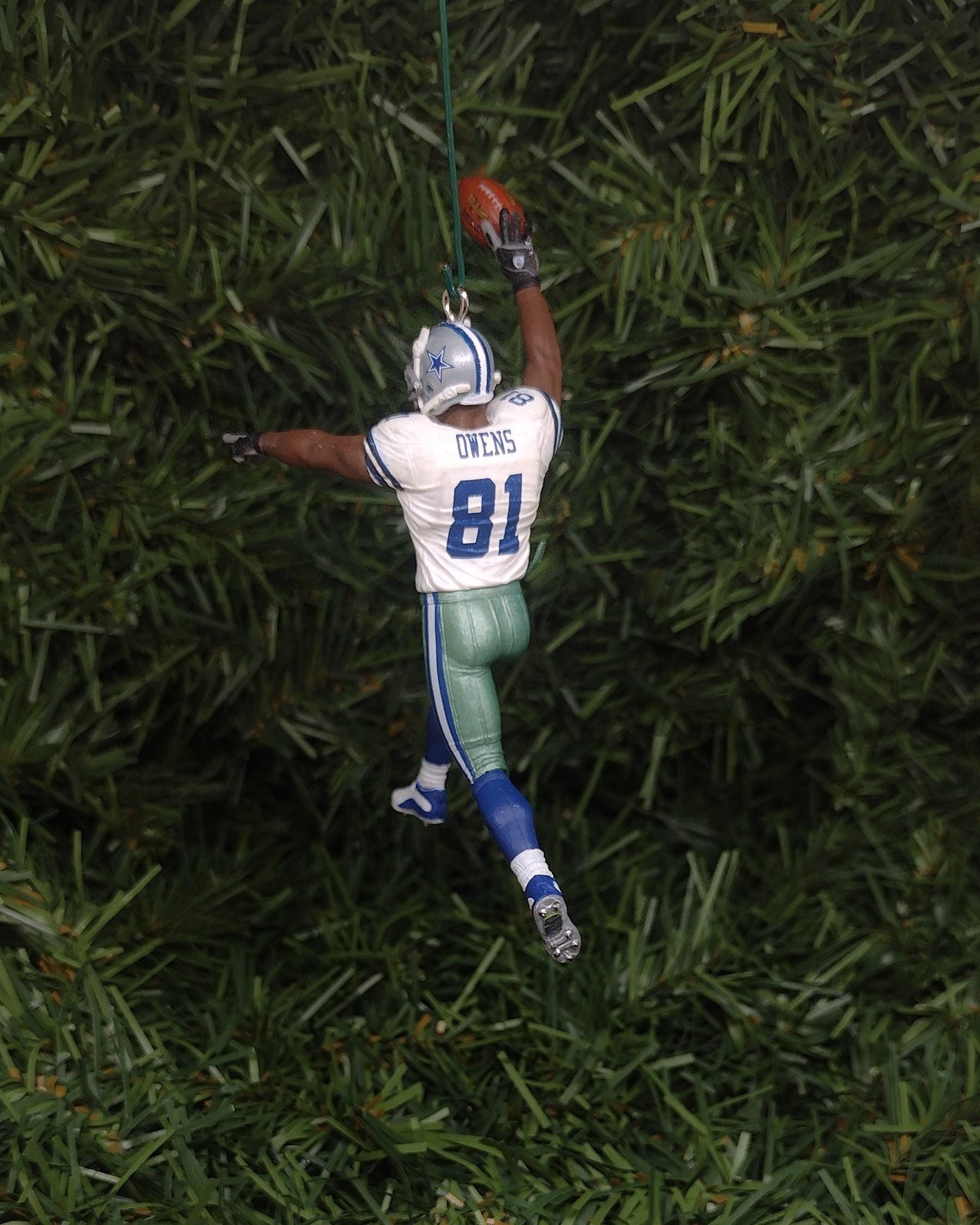 DALLAS COWBOYS Christmas Ornament Terrell Owens Unique Gift Idea NFL Football Figure