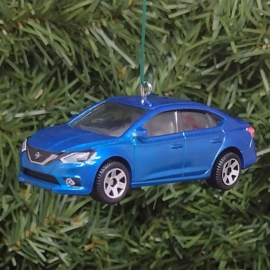 NISSAN SENTRA Christmas Ornament Unique Car Xmas Tree Decoration 2016-2019 Blue