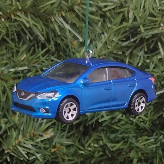 NISSAN SENTRA Christmas Ornament Unique Car Xmas Tree Decoration 2016-2019 Blue