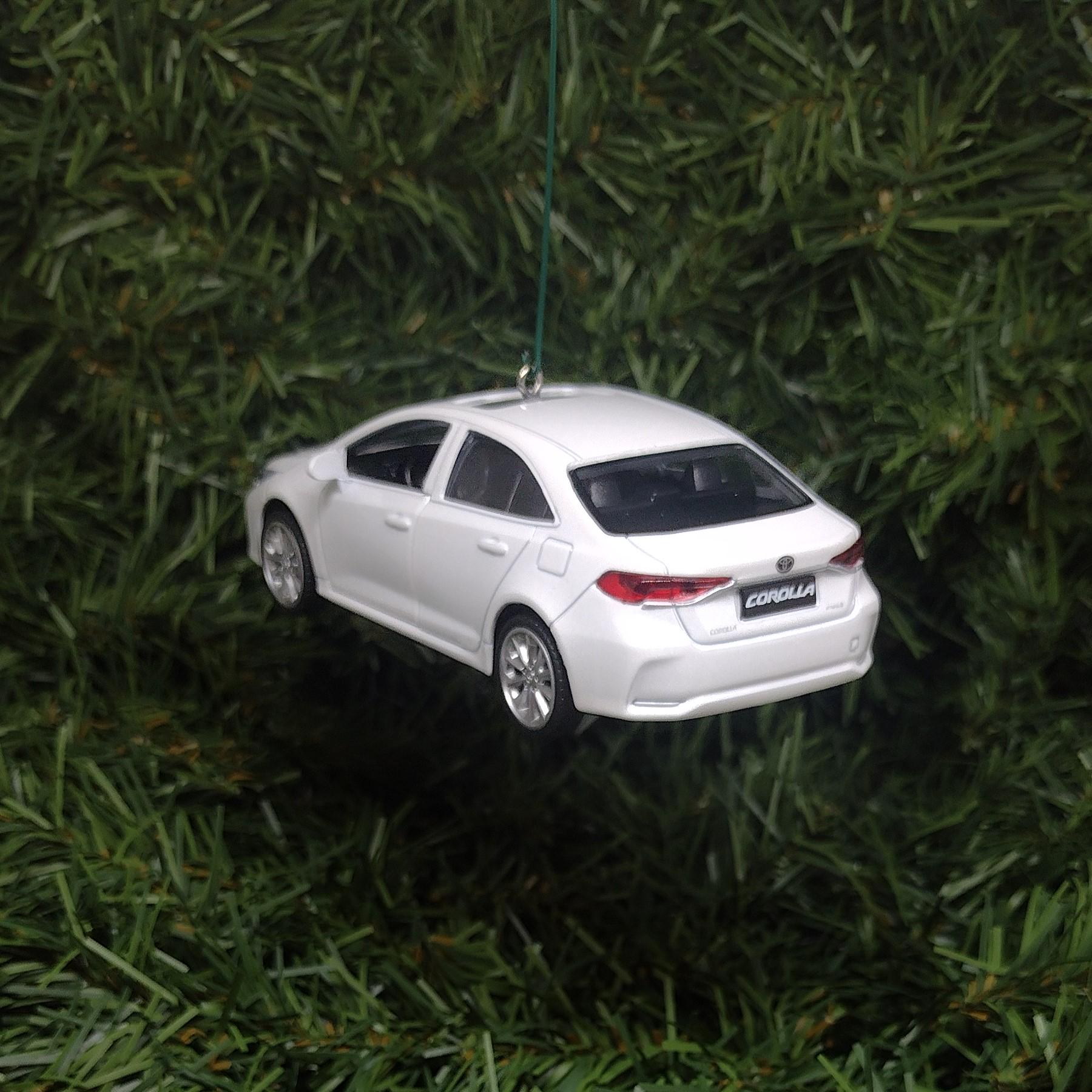 TOYOTA COROLLA Ornament Christmas Tree Decoration unique gift idea 2020-2024 Sedan 4.5 inch White