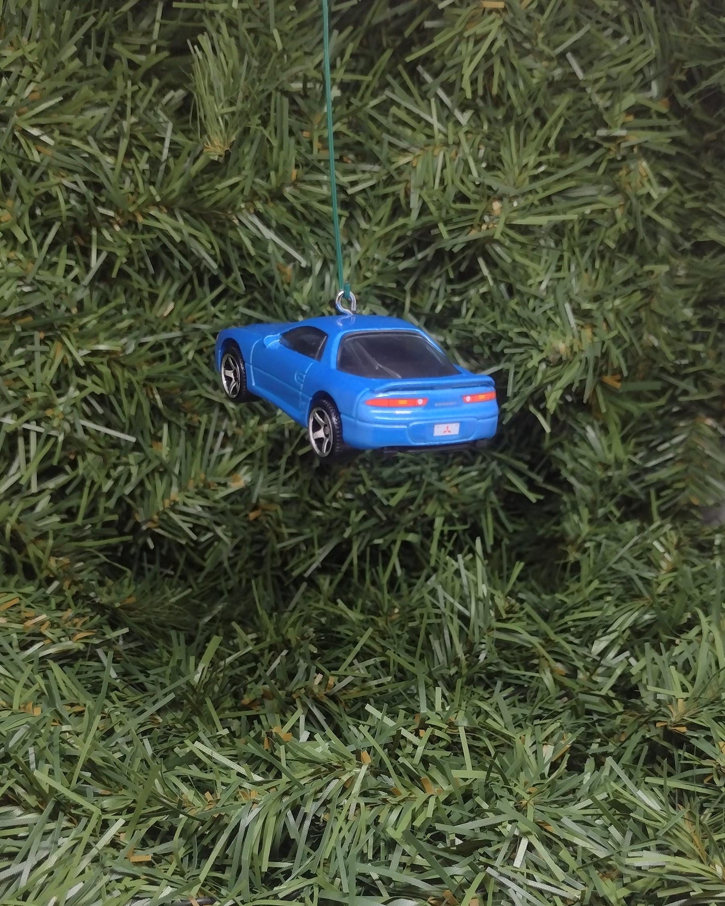 Mitsubishi 3000GT Christmas Ornament Fun Gift Idea for Car Enthusiast or Man Cave Unique Xmas Tree Decoration Blue 1994