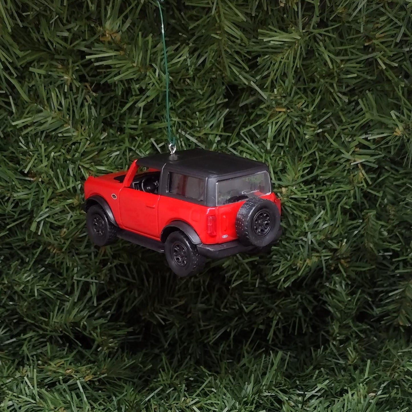 FORD BRONCO Christmas Ornament Unique Gift Idea 4.5 Inch Red Xmas Tree Decoration 4x4 SUV 2021 2022 2023 2024 Doors Open