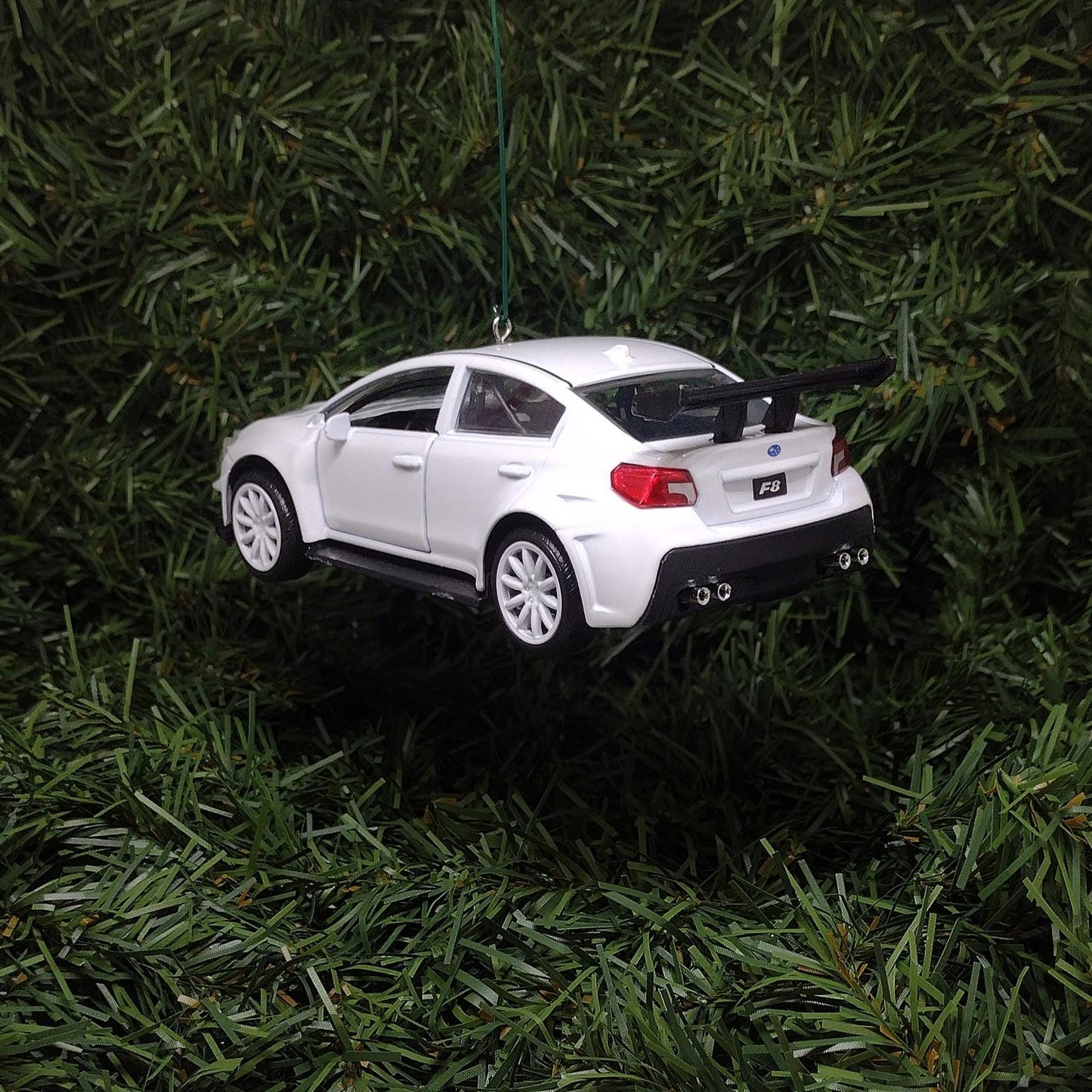 SUBARU WRX STI Christmas Ornament Unique Gift Idea Xmas Tree Decoration 2016 White