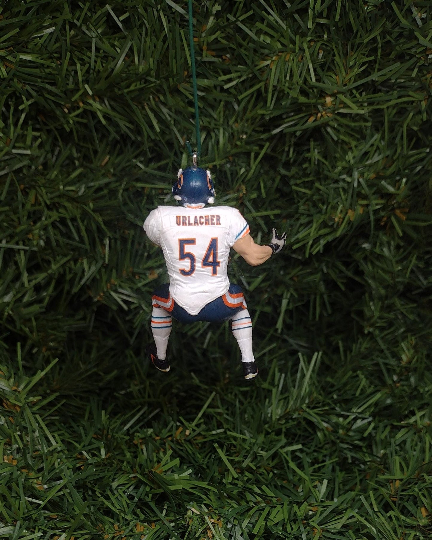 Chicago Bears Ornament Brian Urlacher Christmas Gift Idea Unique Xmas Tree Decoration NFL Football Figure