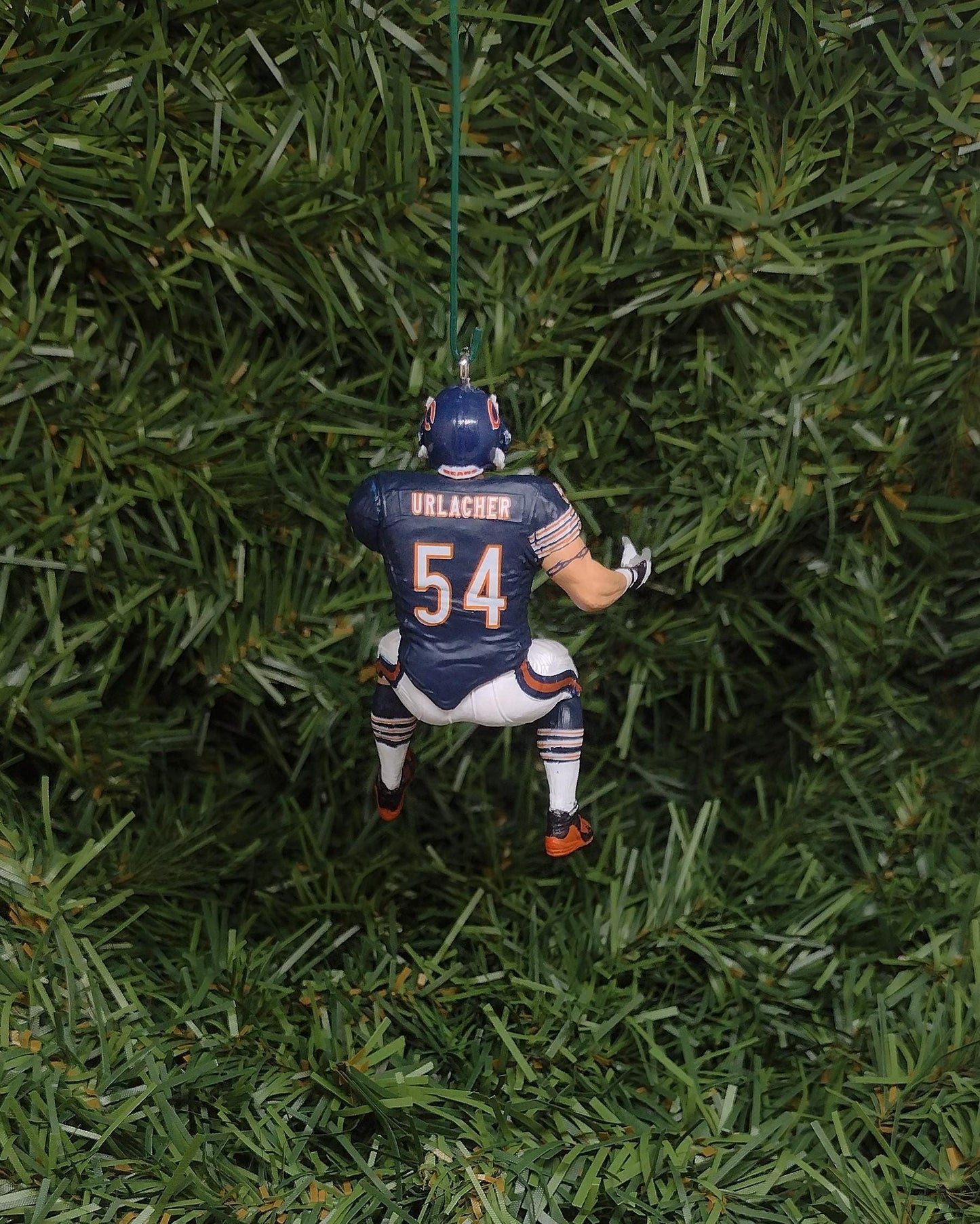 Chicago Bears Ornament Brian Urlacher Christmas Gift Idea Unique Xmas Tree Decoration NFL Football Figure