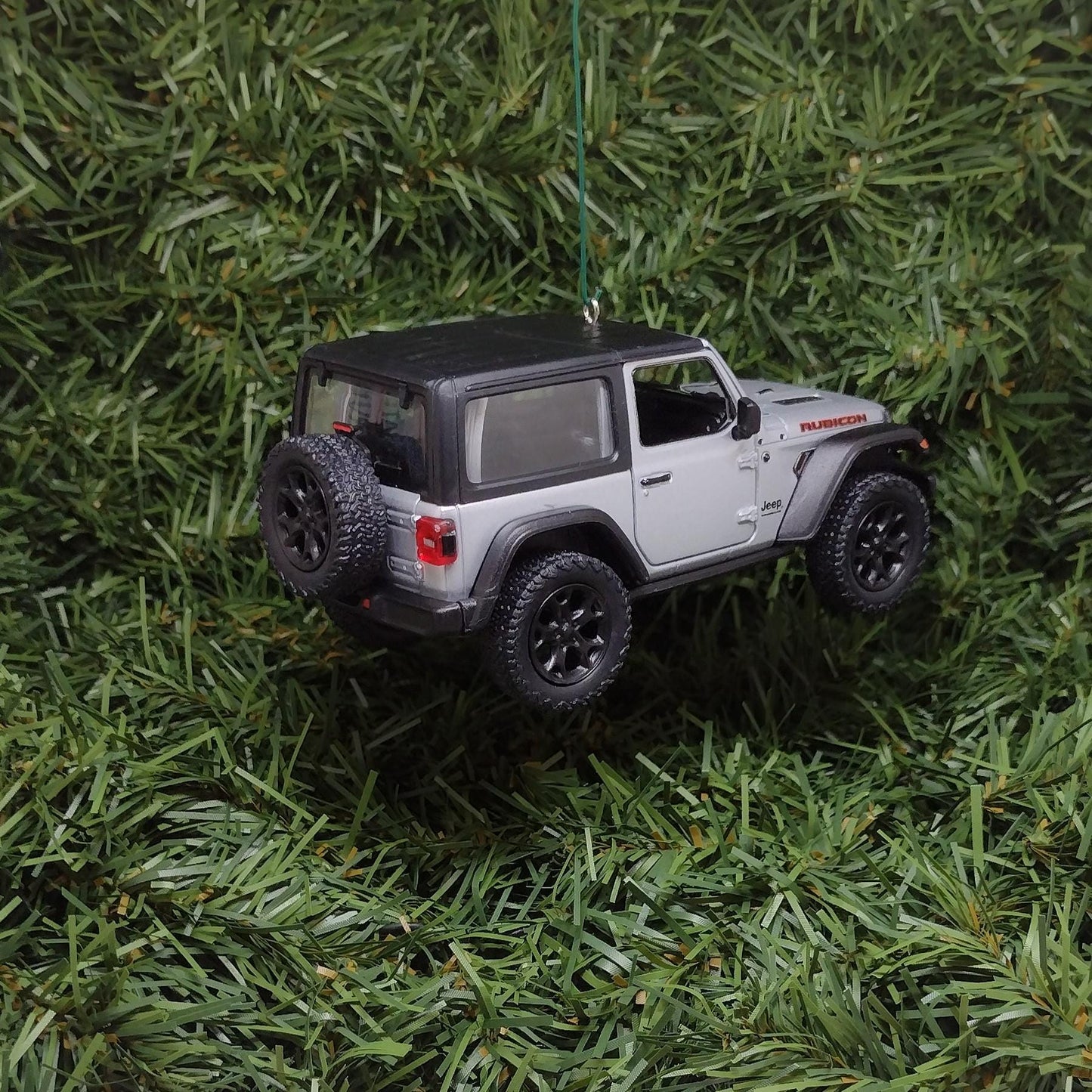 Jeep Wrangler Ornament Christmas Gift Idea Fun Automotive Xmas tree Decoration 5 inches long 2018 Silver