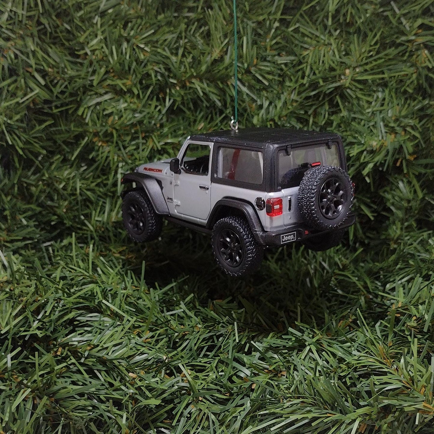 Jeep Wrangler Ornament Christmas Gift Idea Fun Automotive Xmas tree Decoration 5 inches long 2018 Silver