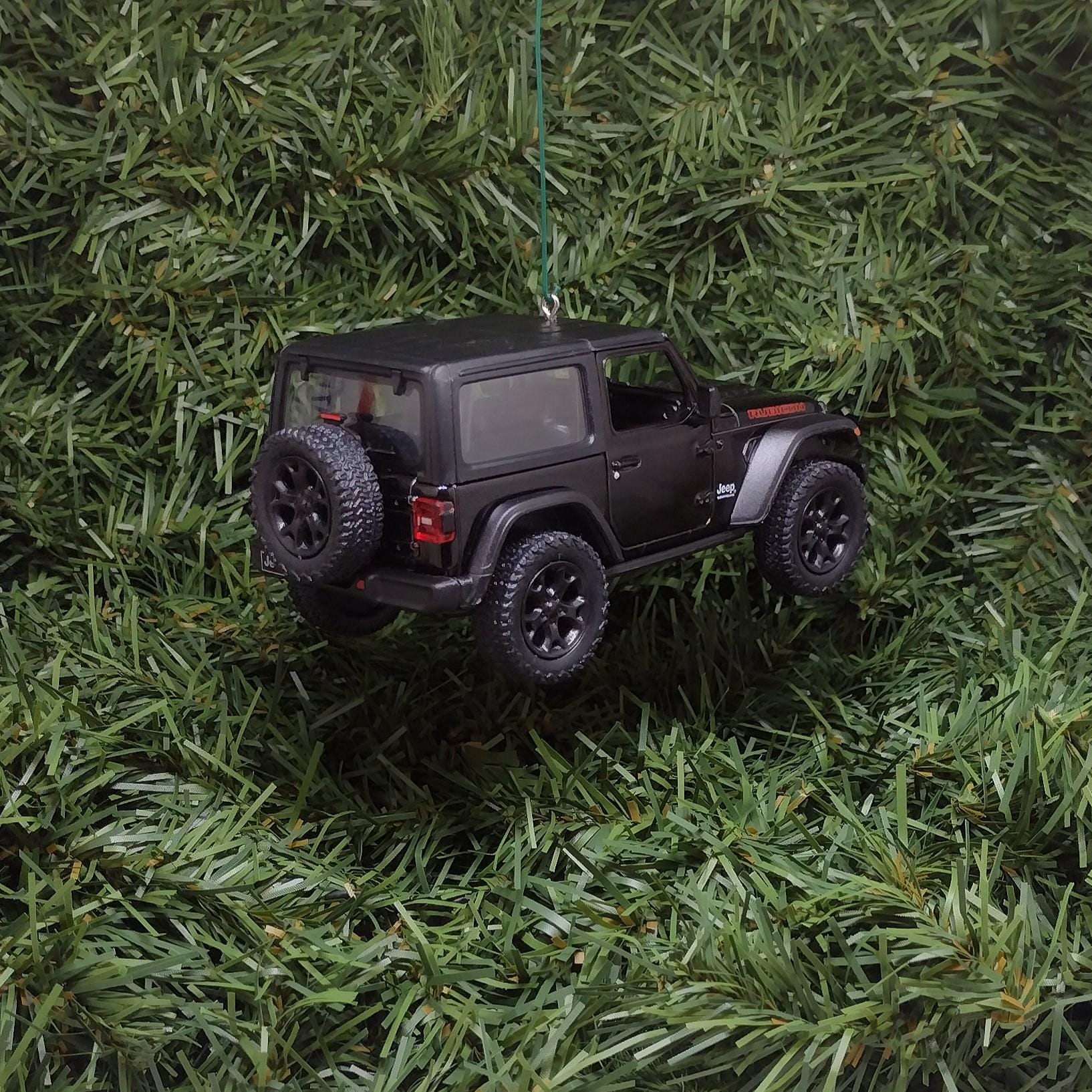 Jeep Wrangler Ornament Christmas Gift Idea Fun Automotive Xmas tree Decoration 5 inches long 2018 Black