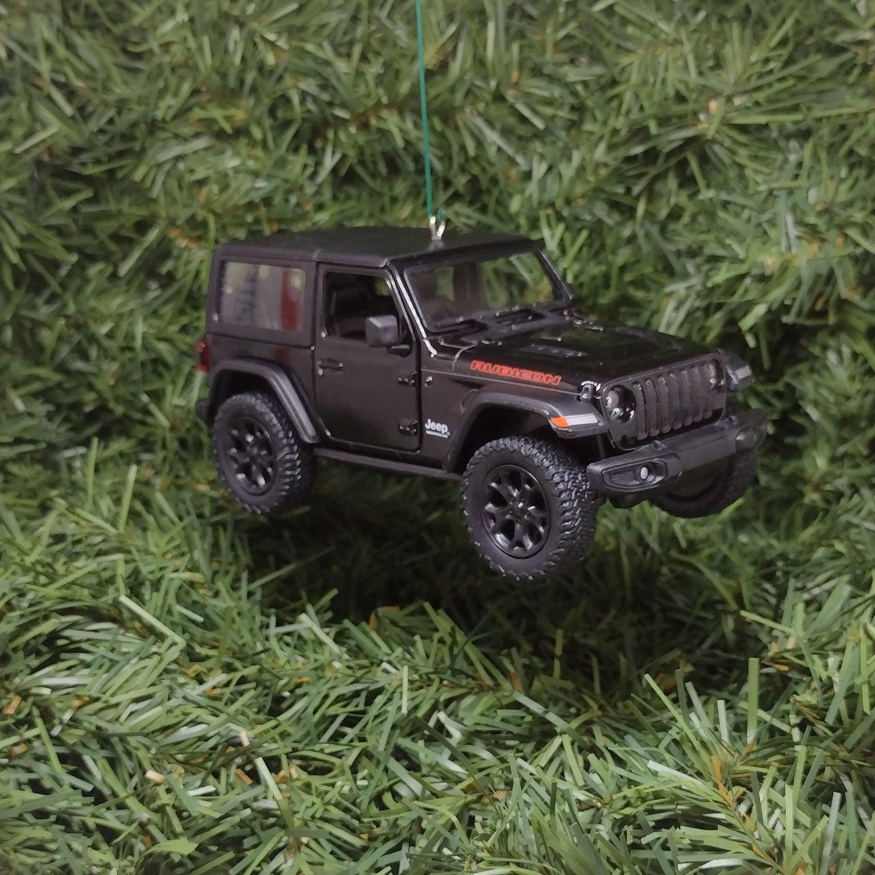 Jeep Wrangler Ornament Christmas Gift Idea Fun Automotive Xmas tree Decoration 5 inches long 2018 Black