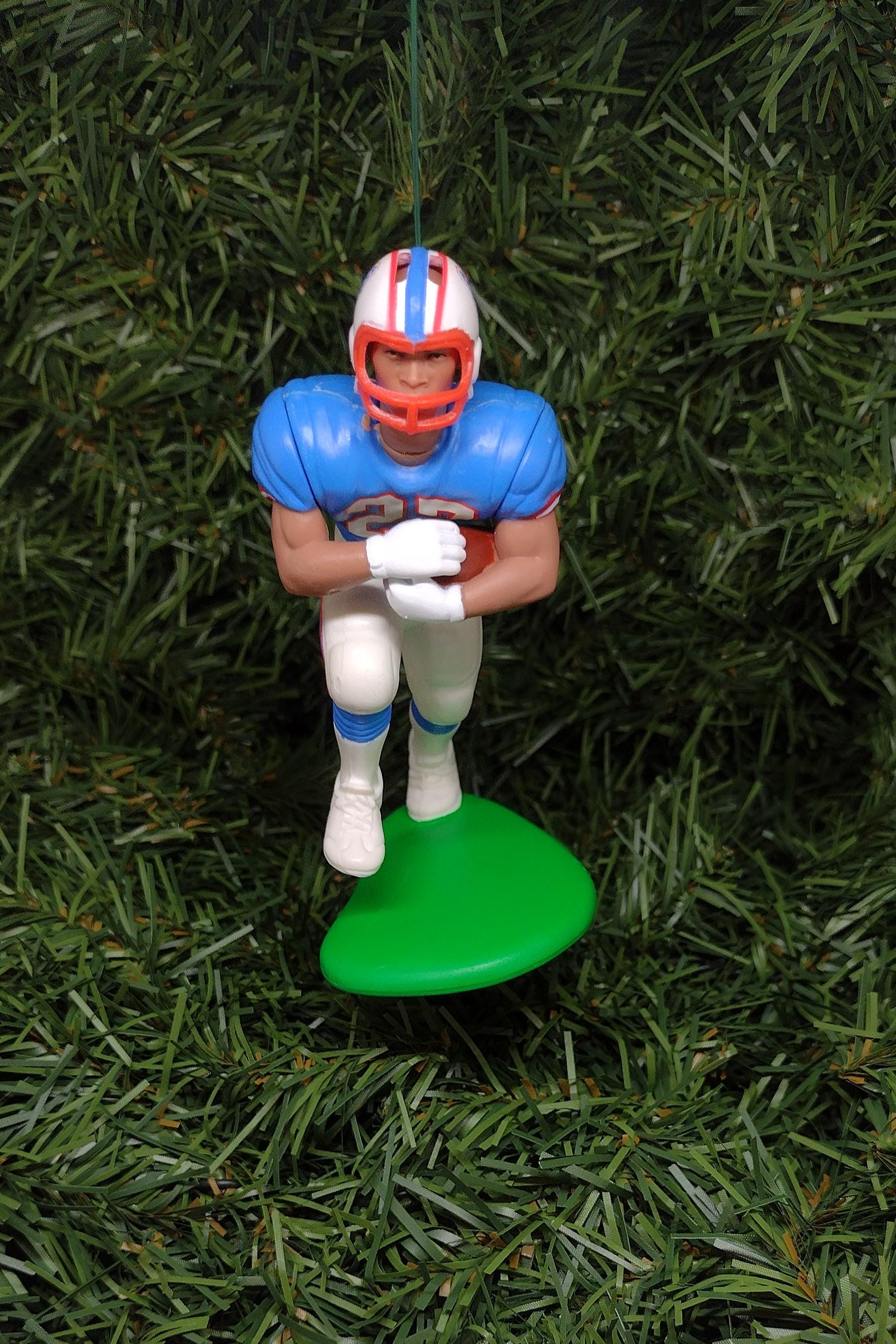 HOUSTON OILERS Christmas tree ornaments Earl Campbell/Eddie George/Lorenzo White xmas nfl football figure gift idea Campbell 5x pro bowler