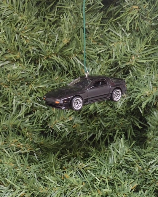 Mazda RX-7 Savanna Christmas Ornament Fun Gift Idea for Car Enthusiast or Man Cave Unique Xmas Tree Decoration 1985-1991