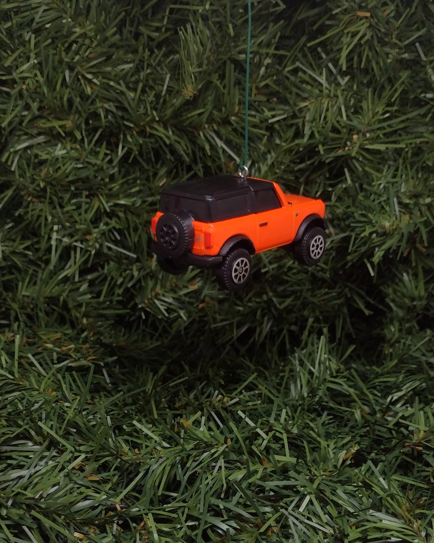 Ford Bronco Ornament 2021 Christmas Tree Decoration fun gift idea for car enthusiast unique xmas present Orange