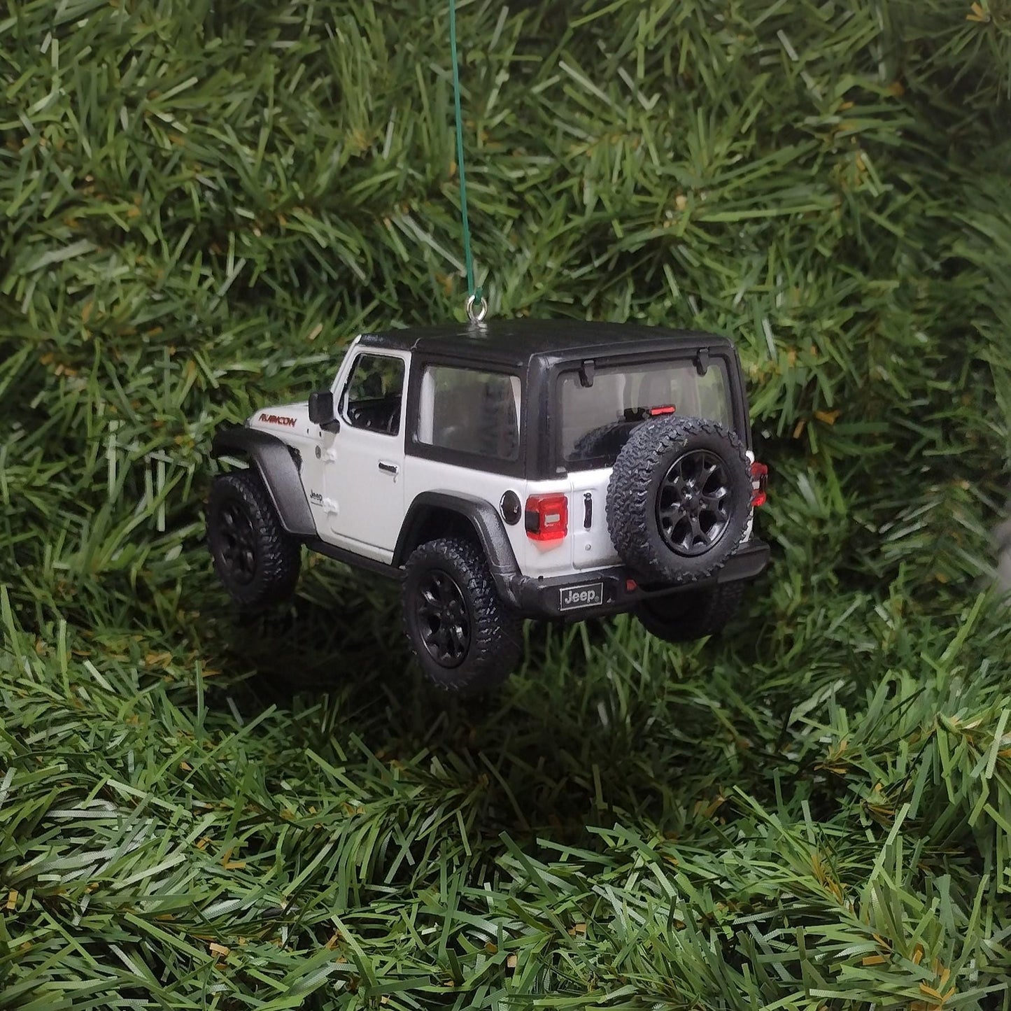 Jeep Wrangler Ornament Christmas Gift Idea Fun Automotive Xmas tree Decoration 5 inches long 2018 White