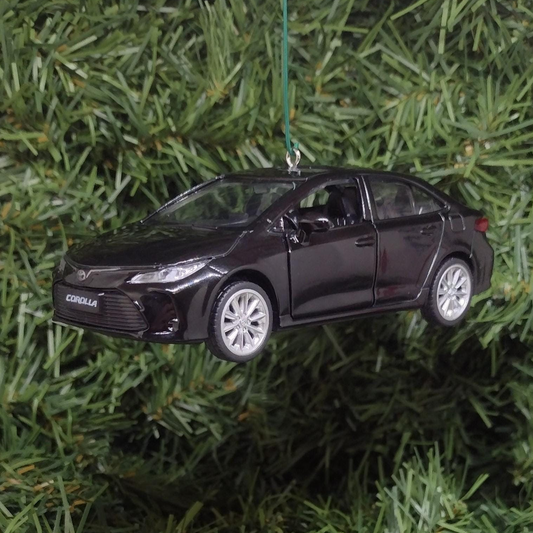 TOYOTA COROLLA Ornament Christmas Tree Decoration unique gift idea 2020-2024 Sedan 4.5 inch Black