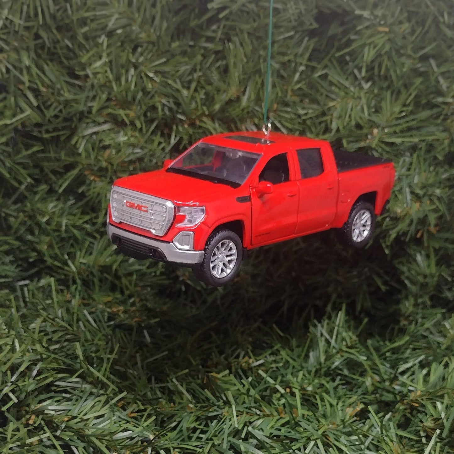 GMC SIERRA Ornament Christmas Tree Decoration Fun Automotive Xmas Gift Idea 5 Inch 2019 Pickup Truck Red 2020 2021