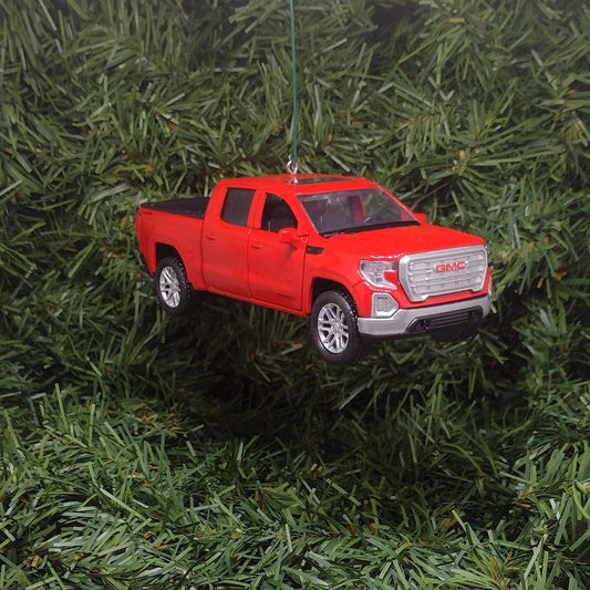 GMC SIERRA Ornament Christmas Tree Decoration Fun Automotive Xmas Gift Idea 5 Inch 2019 Pickup Truck Red 2020 2021