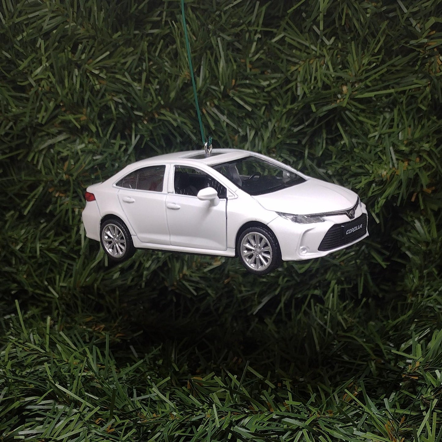 TOYOTA COROLLA Ornament Christmas Tree Decoration unique gift idea 2020-2024 Sedan 4.5 inch White