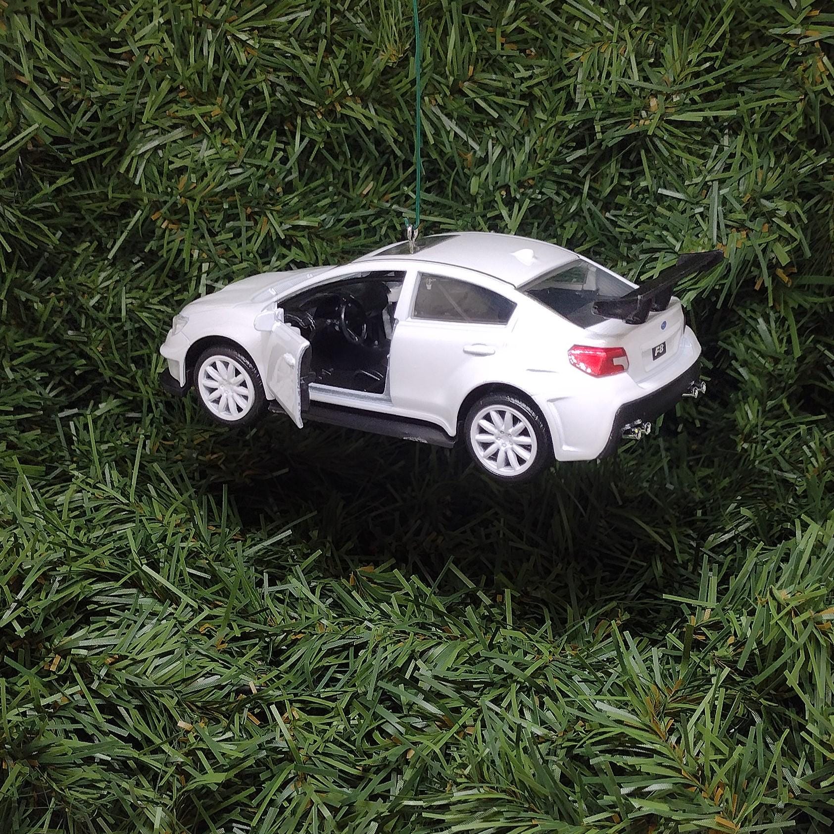 SUBARU WRX STI Christmas Ornament Unique Gift Idea Xmas Tree Decoration 2016 White