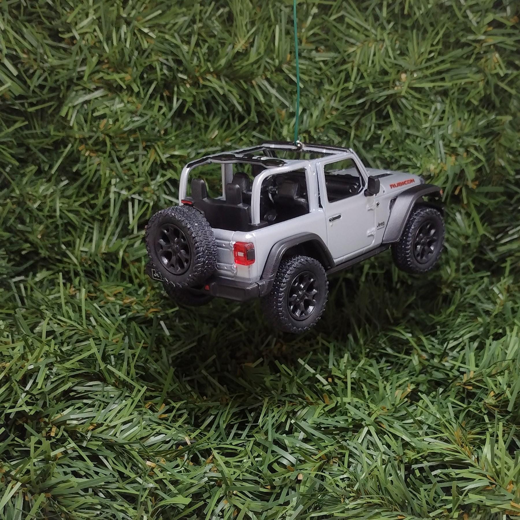 JEEP Wrangler Christmas Ornament OPEN TOP Gift Idea Fun Xmas tree Decoration 5 inch 2018 Silver