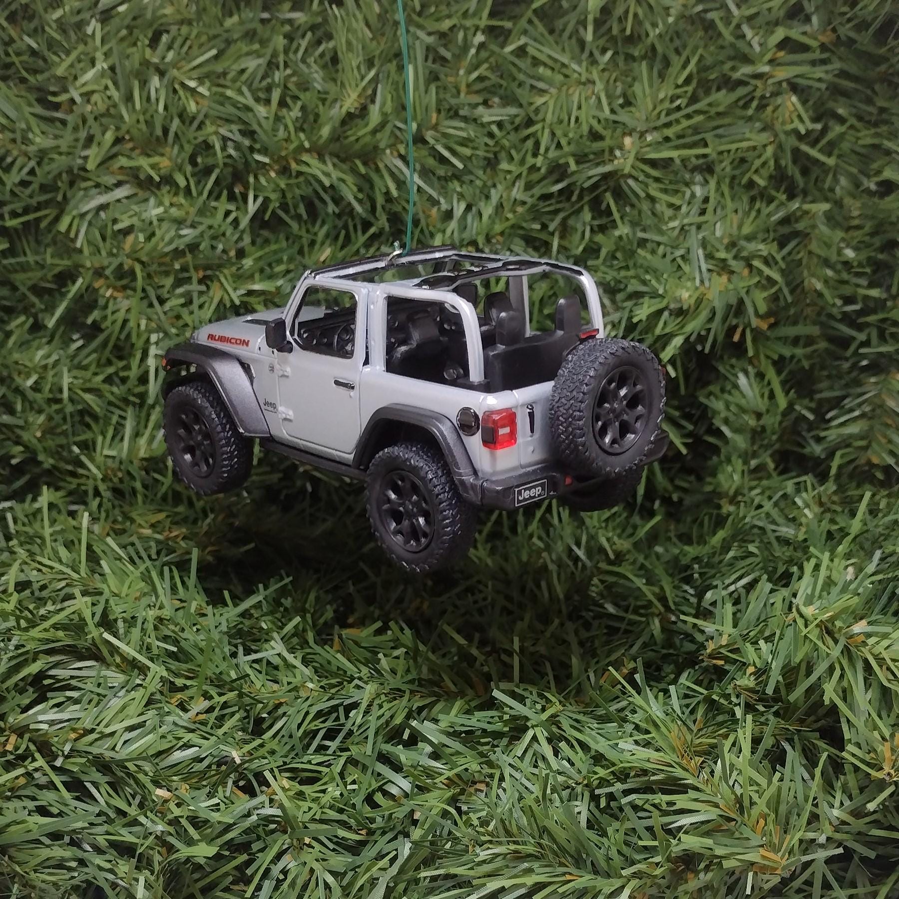 JEEP Wrangler Christmas Ornament OPEN TOP Gift Idea Fun Xmas tree Decoration 5 inch 2018 Silver