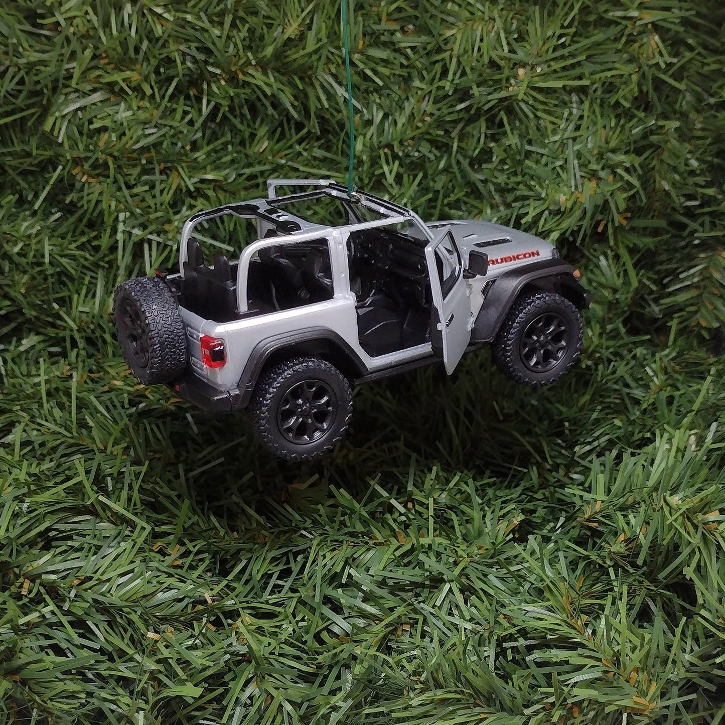 JEEP Wrangler Christmas Ornament OPEN TOP Gift Idea Fun Xmas tree Decoration 5 inch 2018 Silver