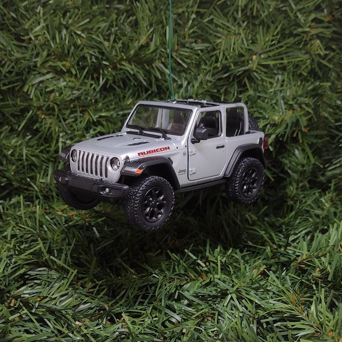 JEEP Wrangler Christmas Ornament OPEN TOP Gift Idea Fun Xmas tree Decoration 5 inch 2018 Silver