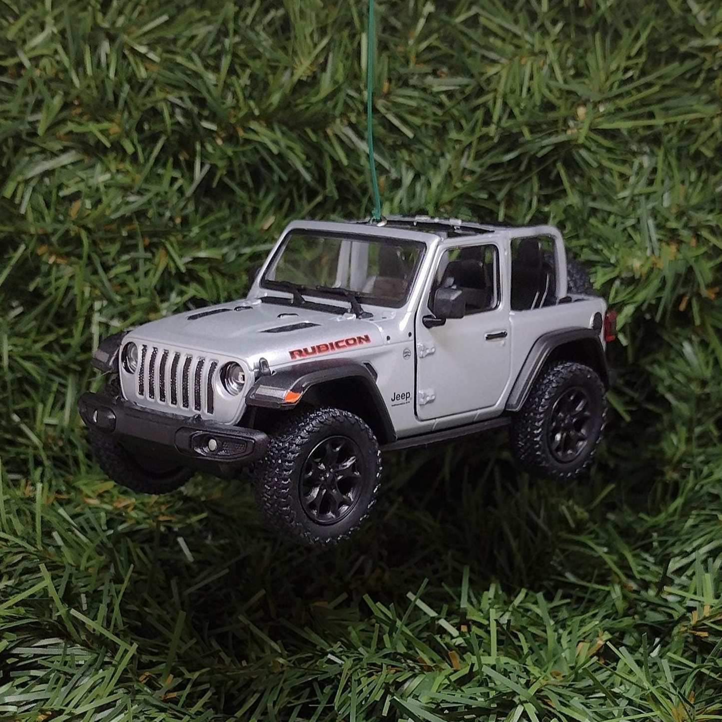 JEEP Wrangler Christmas Ornament OPEN TOP Gift Idea Fun Xmas tree Decoration 5 inch 2018 Silver