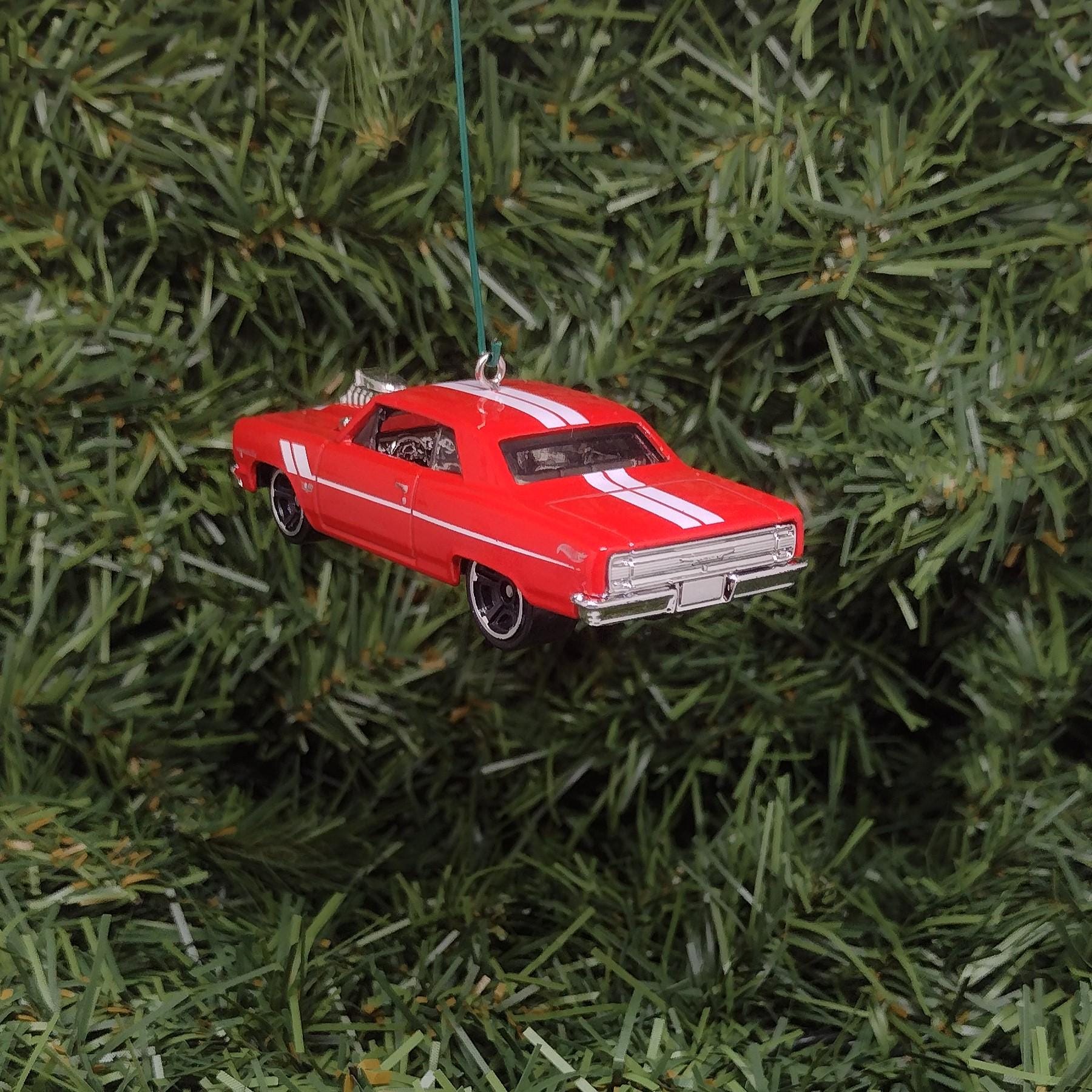 Chevy Chevelle SS 1964 Ornament Christmas Tree Decoration Fun Gift for Car Enthusiast Chevrolet Unique Xmas Gift Idea Red