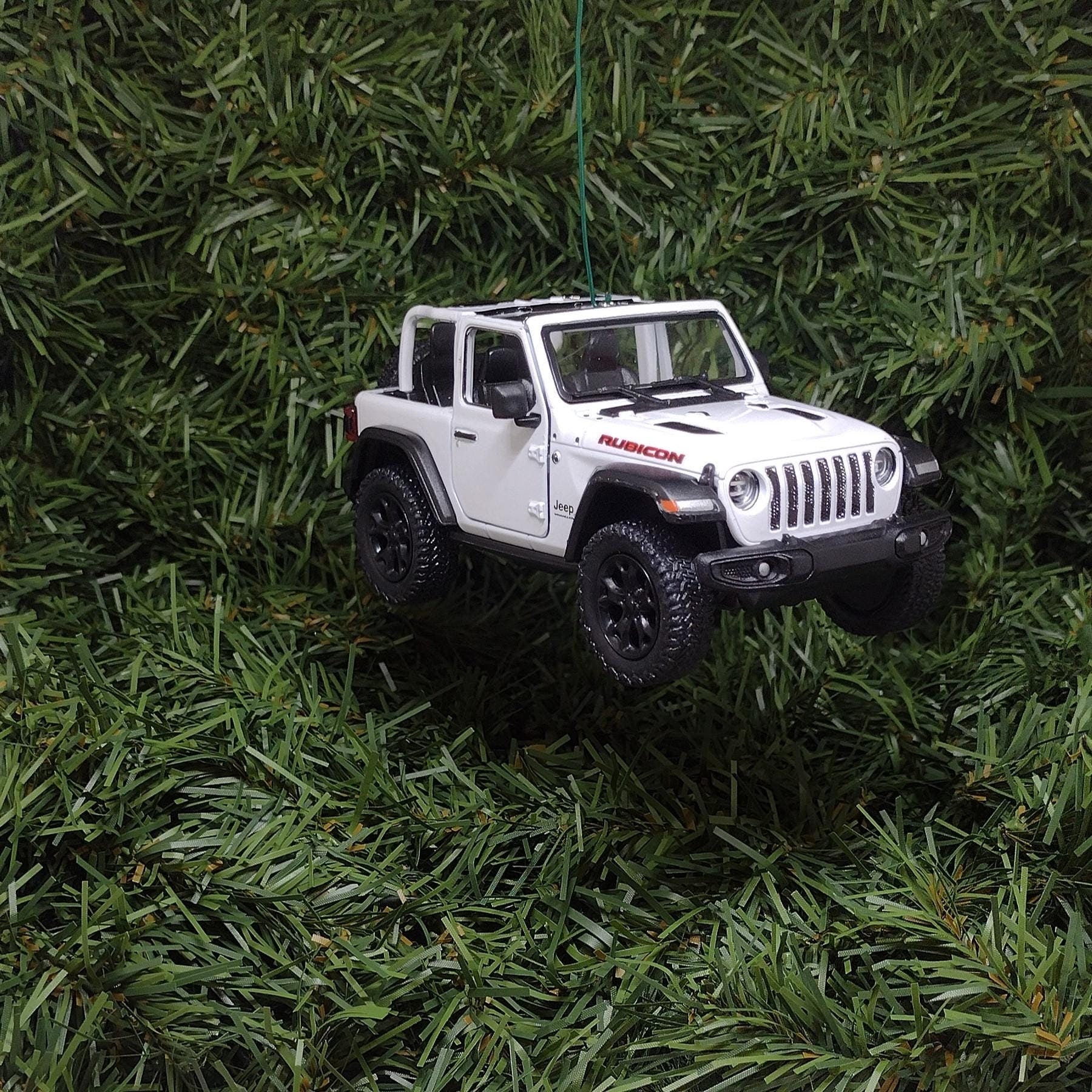 JEEP Wrangler Christmas Ornament OPEN TOP Gift Idea Fun Xmas tree Decoration 5 inch 2018 White