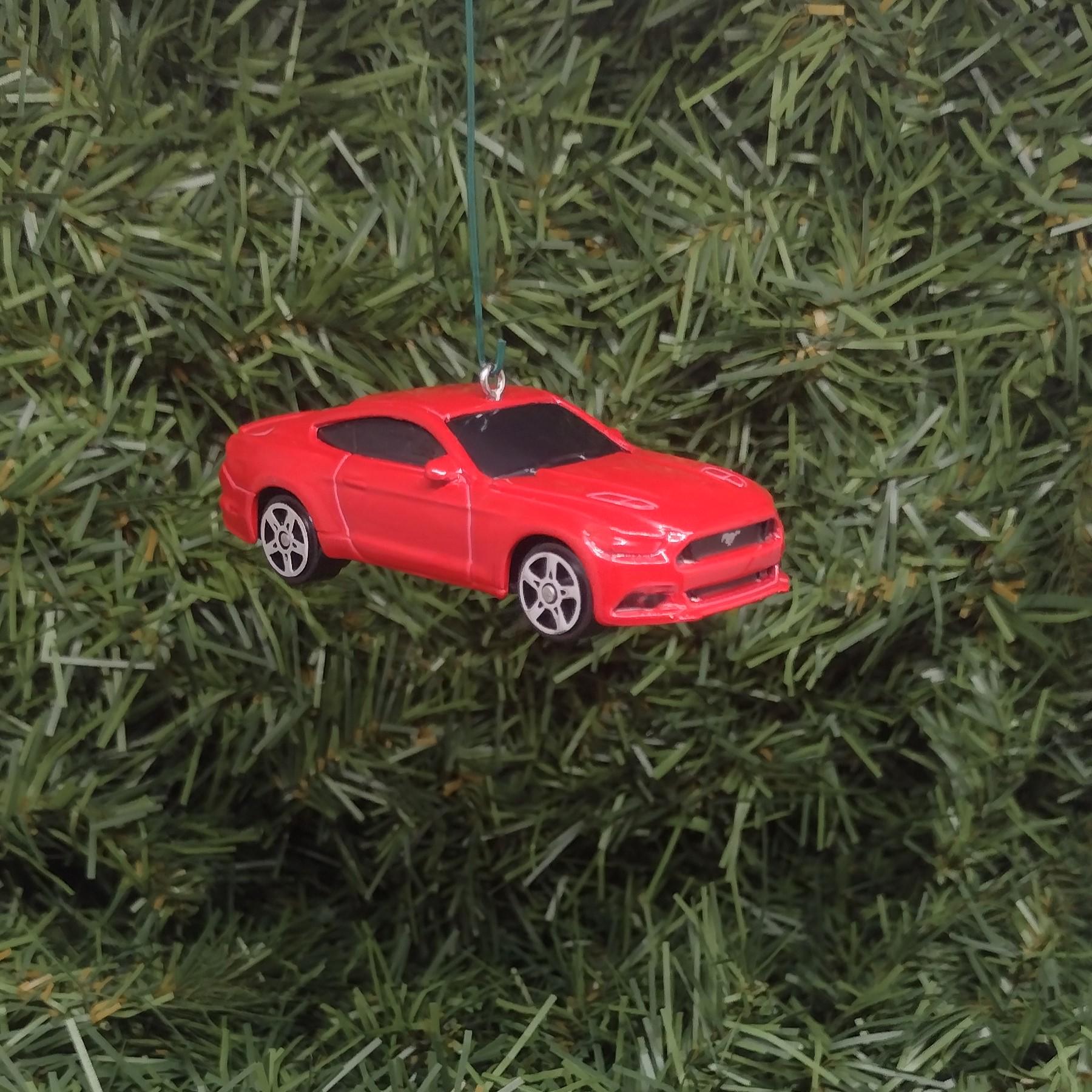 Ford Mustang 2015 GT Christmas Ornament Unique Xmas Tree Decoration Gift Idea Red