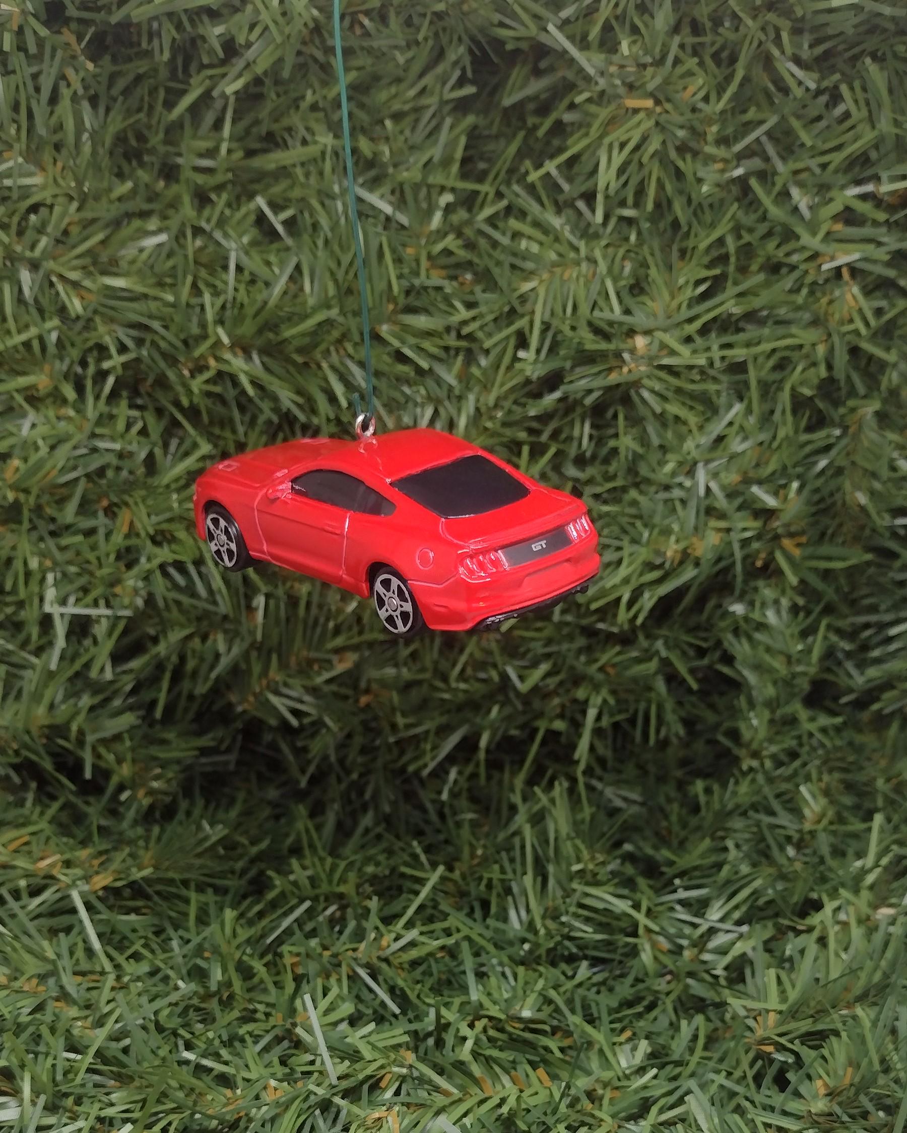 Ford Mustang 2015 GT Christmas Ornament Unique Xmas Tree Decoration Gift Idea Red