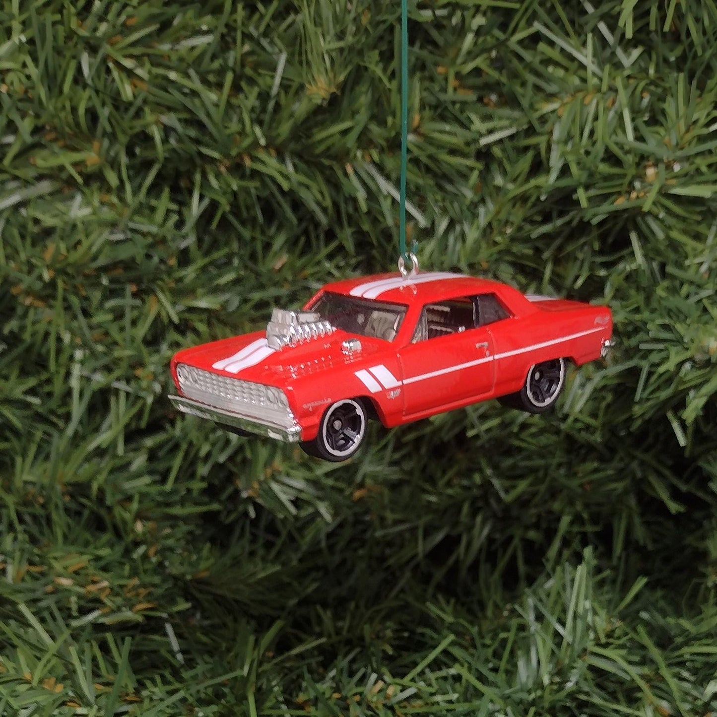 Chevy Chevelle SS 1964 Ornament Christmas Tree Decoration Fun Gift for Car Enthusiast Chevrolet Unique Xmas Gift Idea Red