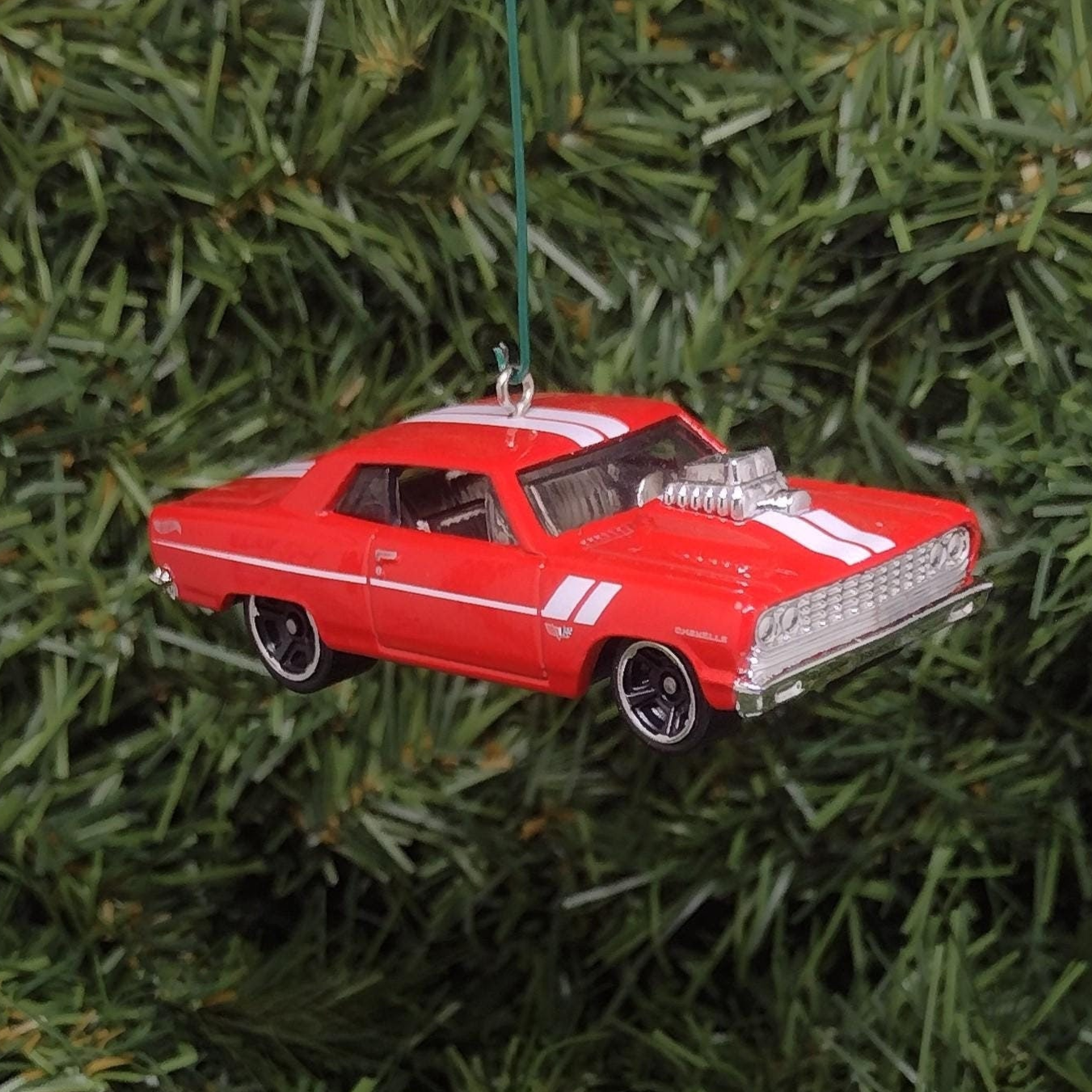 Chevy Chevelle SS 1964 Ornament Christmas Tree Decoration Fun Gift for Car Enthusiast Chevrolet Unique Xmas Gift Idea Red