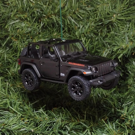 JEEP Wrangler Christmas Ornament OPEN TOP Gift Idea Fun Xmas tree Decoration 5 inch 2018 Black