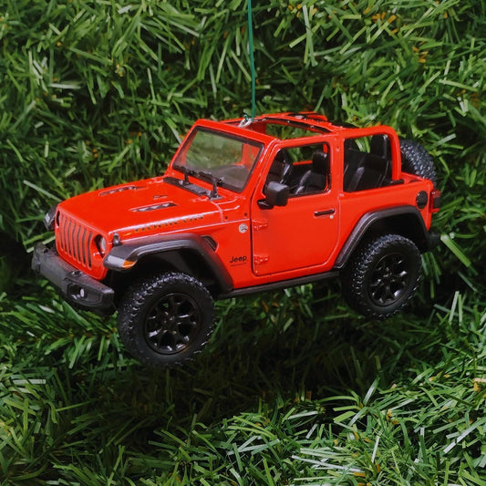 JEEP Wrangler Christmas Ornament OPEN TOP Gift Idea Fun Xmas tree Decoration 5 inch 2018 red