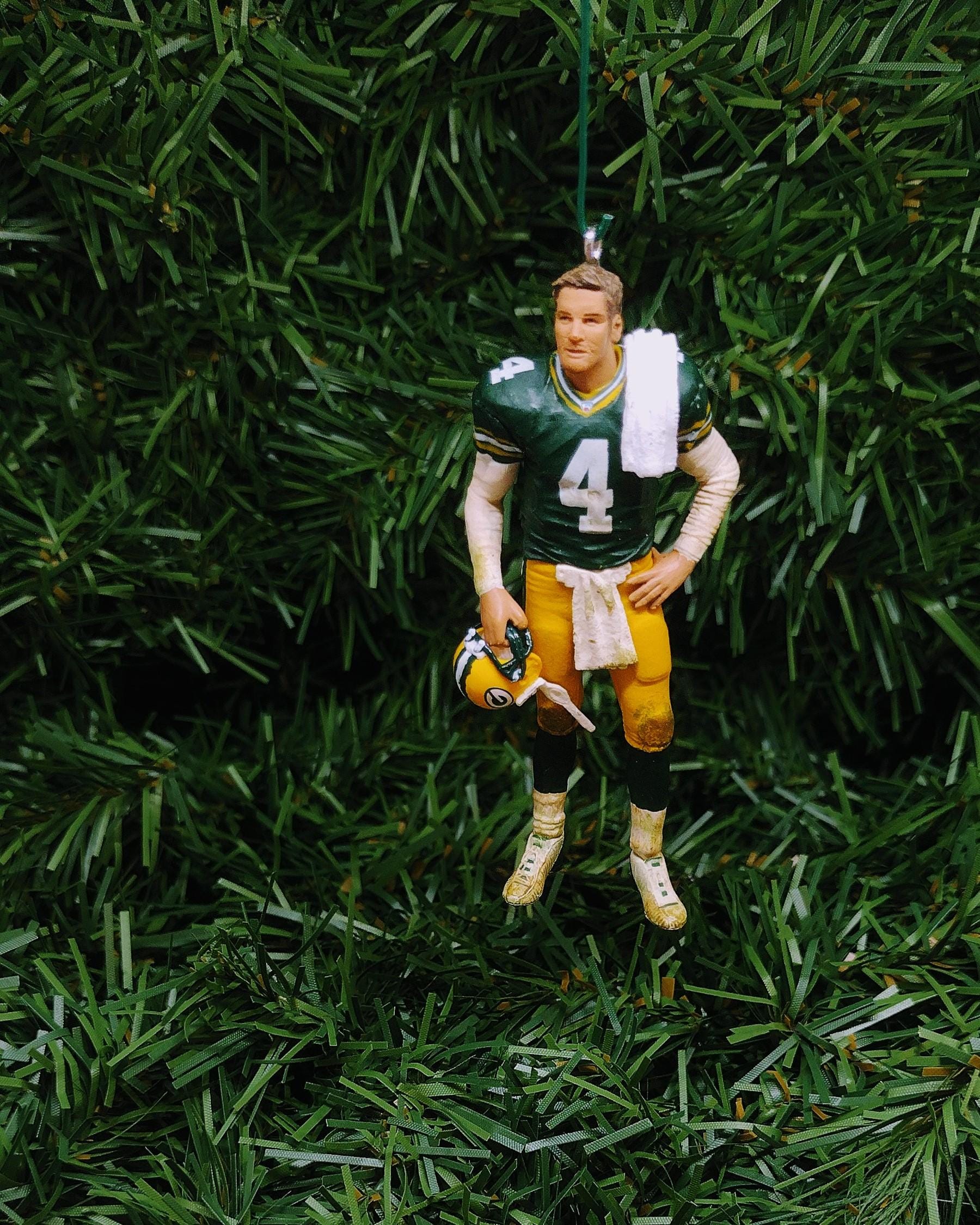 GREEN BAY PACKERS Ornament Christmas Gift Idea Brett Favre Unique Xmas Tree Decoration Nfl football