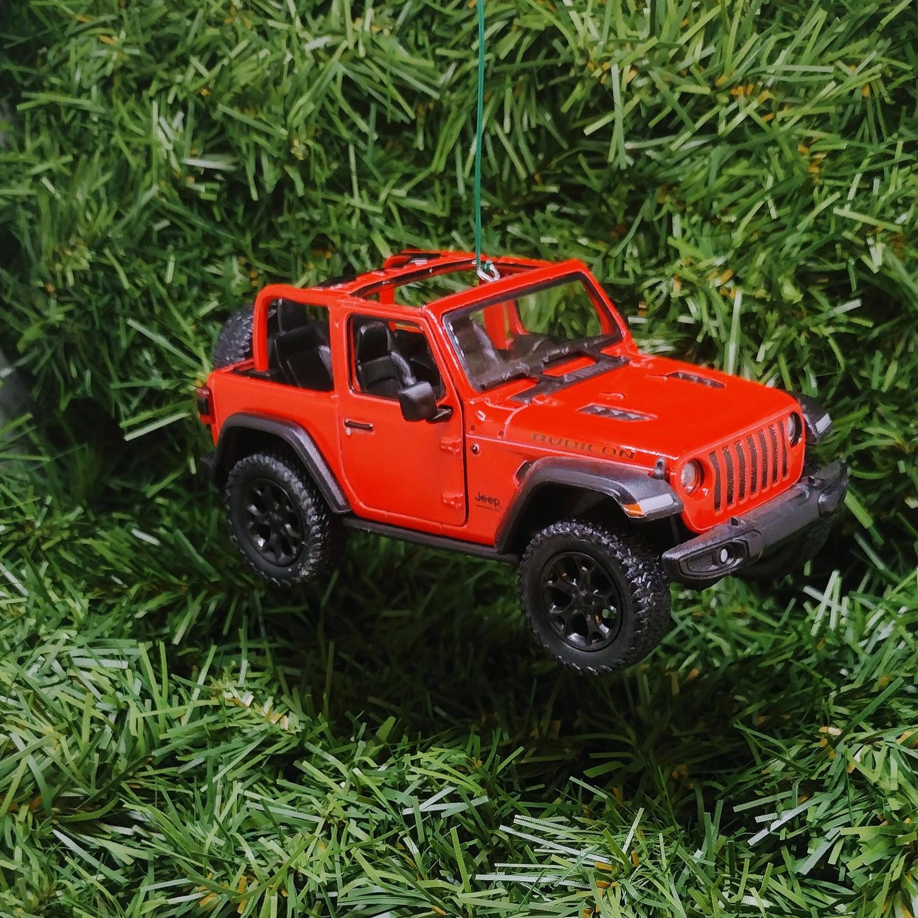 JEEP Wrangler Christmas Ornament OPEN TOP Gift Idea Fun Xmas tree Decoration 5 inch 2018 red