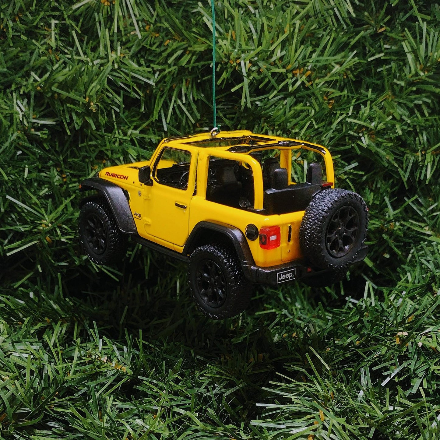 JEEP Wrangler Christmas Ornament OPEN TOP Gift Idea Fun Xmas tree Decoration 5 inch 2018 yellow