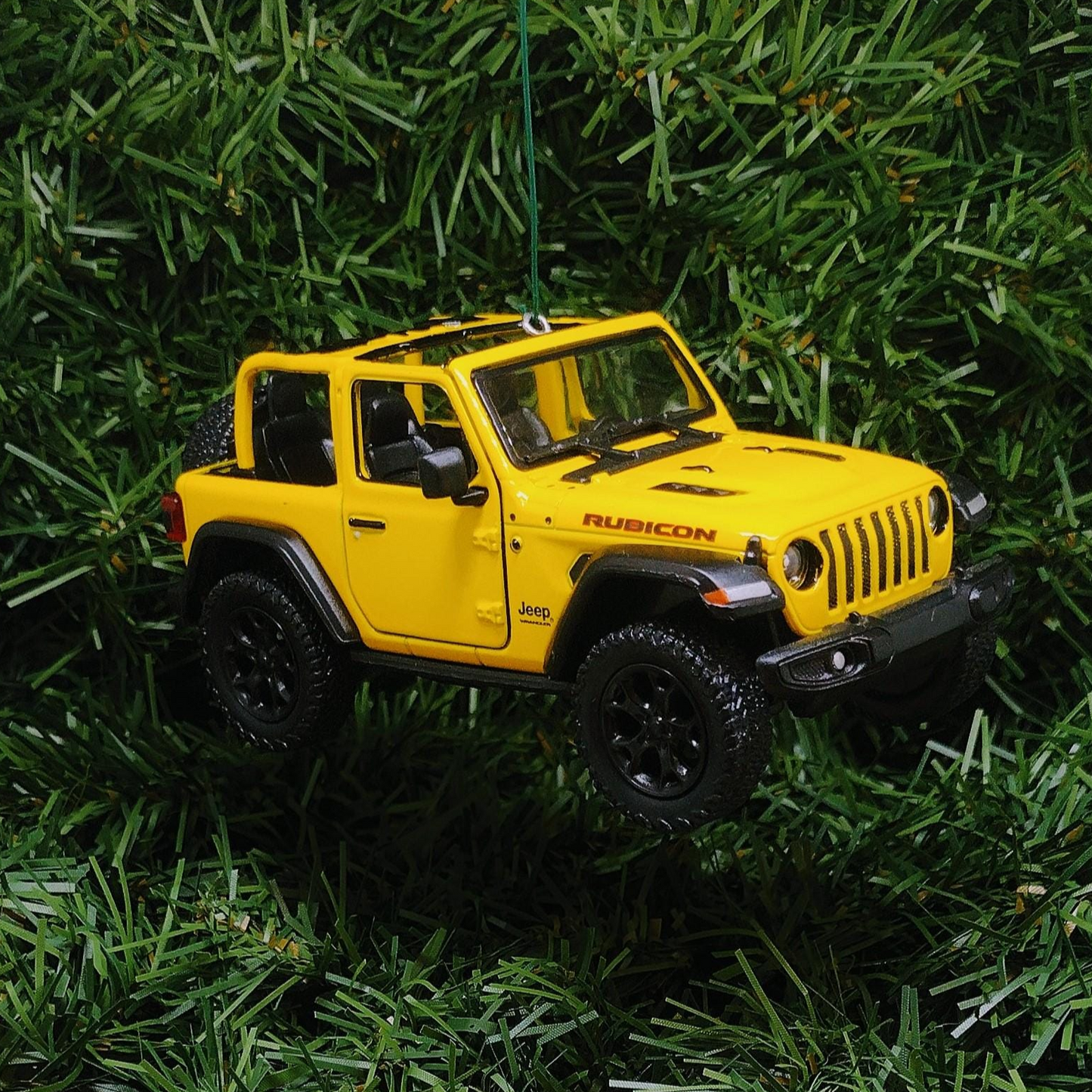JEEP Wrangler Christmas Ornament OPEN TOP Gift Idea Fun Xmas tree Decoration 5 inch 2018 yellow