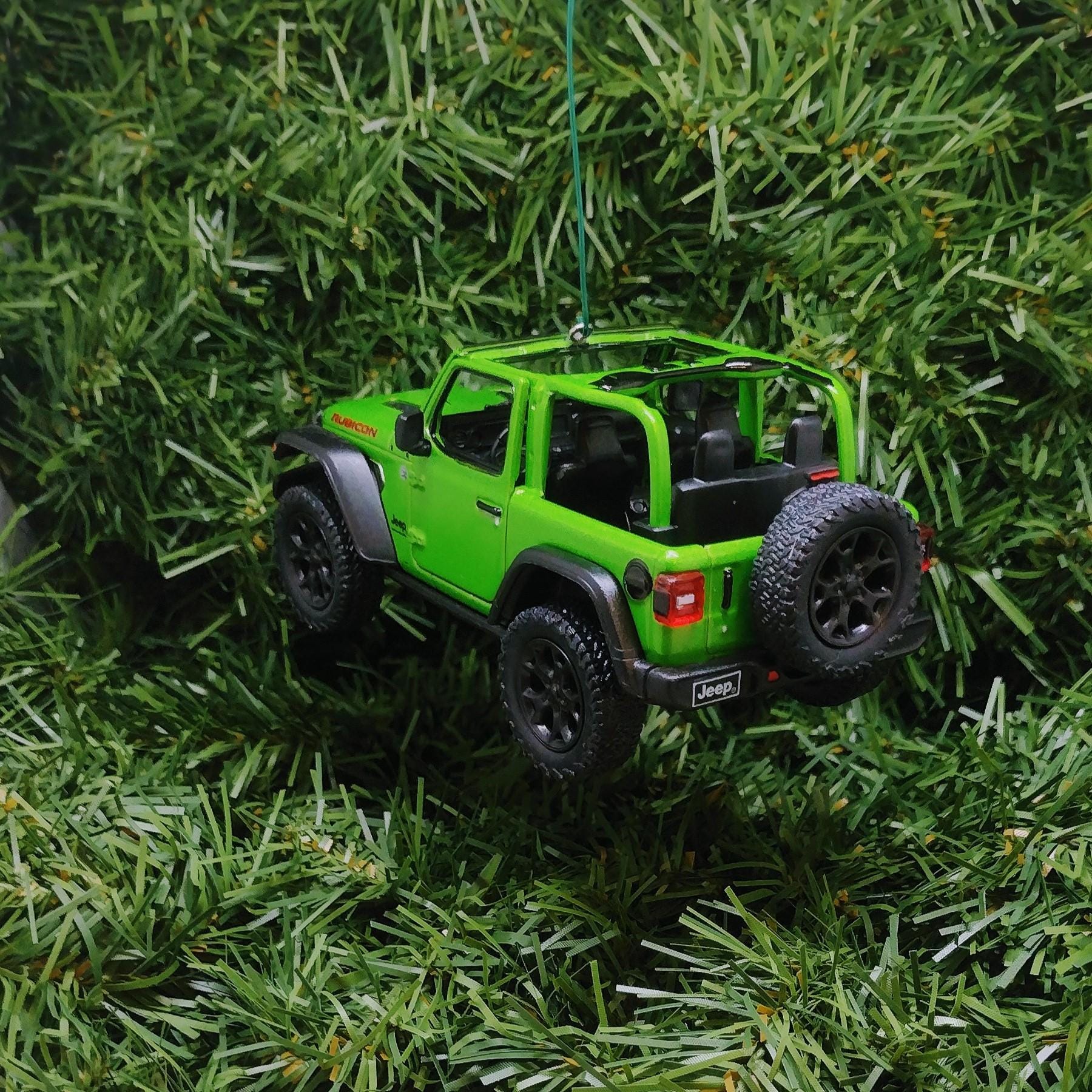 JEEP Wrangler Christmas Ornament OPEN TOP Gift Idea Fun Xmas tree Decoration 5 inch 2018 green