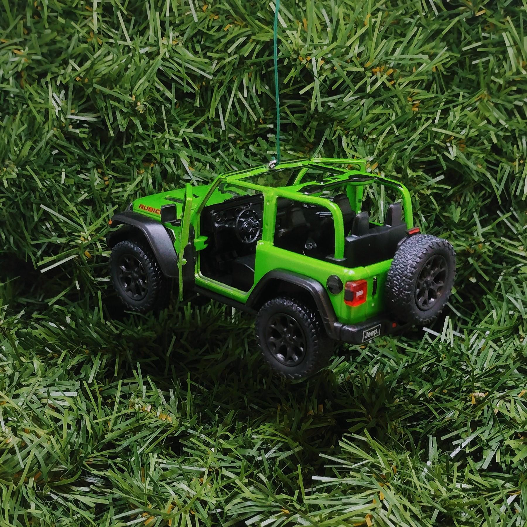 JEEP Wrangler Christmas Ornament OPEN TOP Gift Idea Fun Xmas tree Decoration 5 inch 2018 green