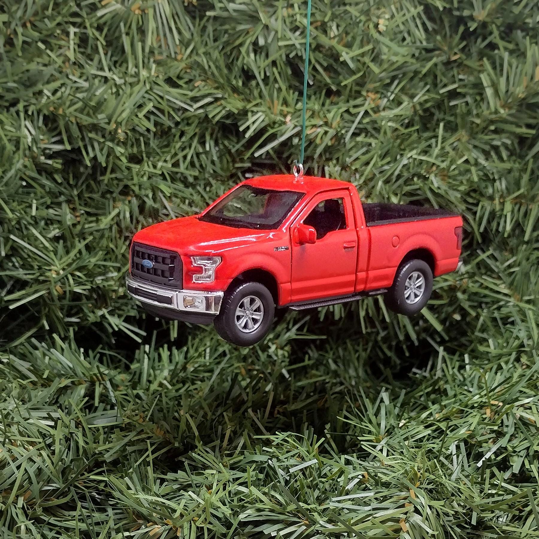 FORD F-150 Truck Ornament Christmas Tree Decoration Fun Automotive Xmas Gift Idea 5 inch 2015-2020 White Red Blue