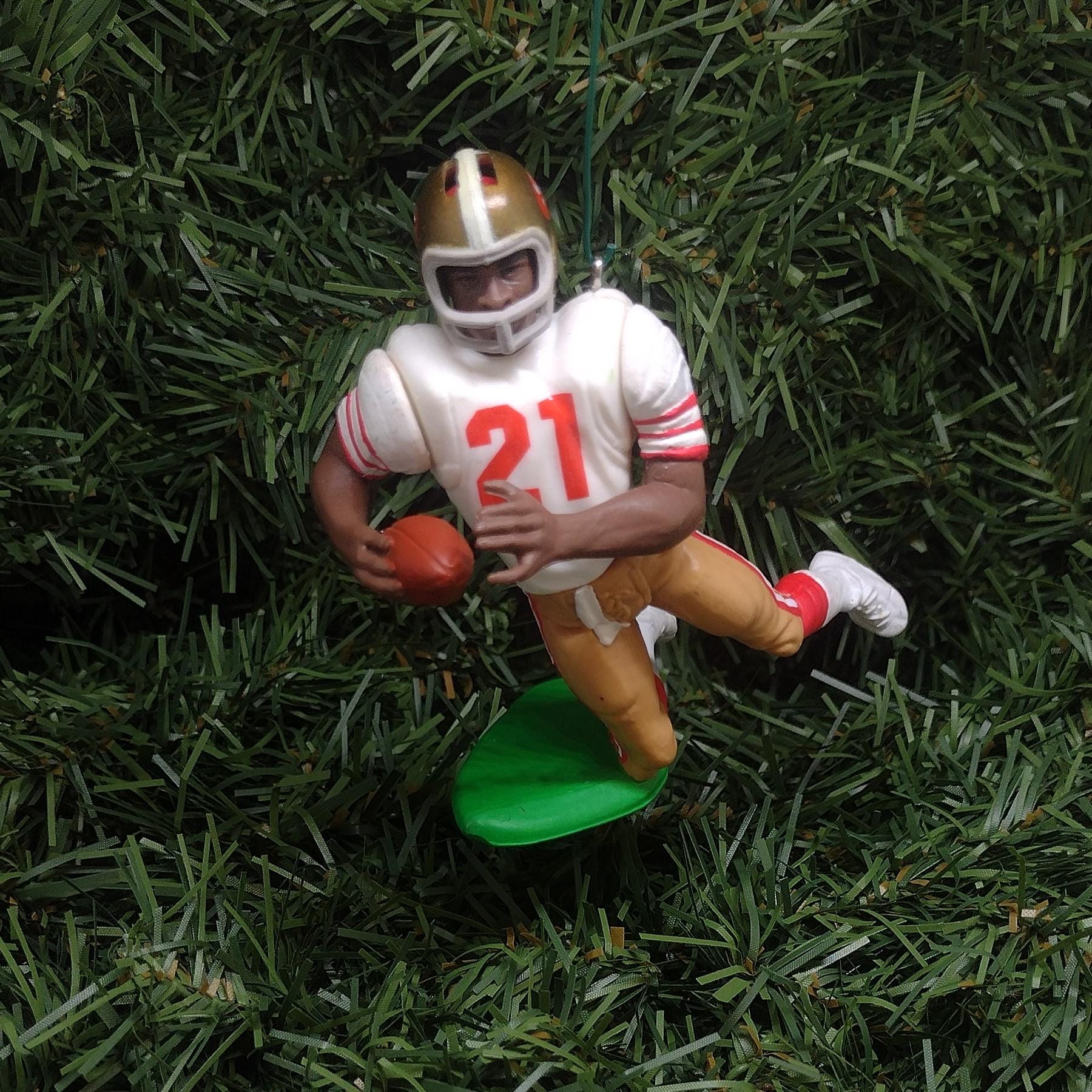 Deion Sanders SAN FRANCISCO 49ERS Christmas tree ornament xmas nfl football figure
