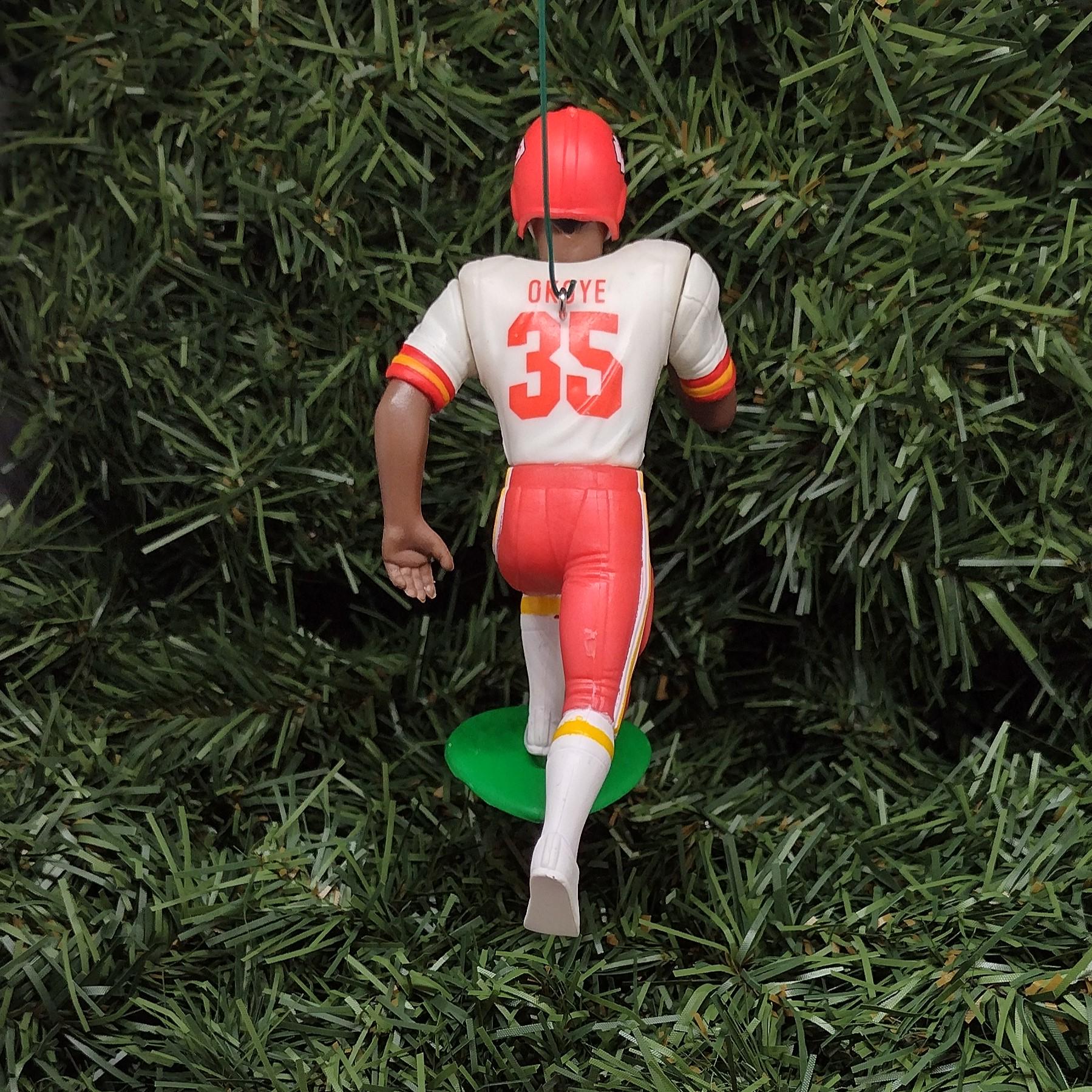 KANSAS CITY CHIEFS ornament Christmas tree decoration Christian Okoye unique xmas gift idea nfl football figure