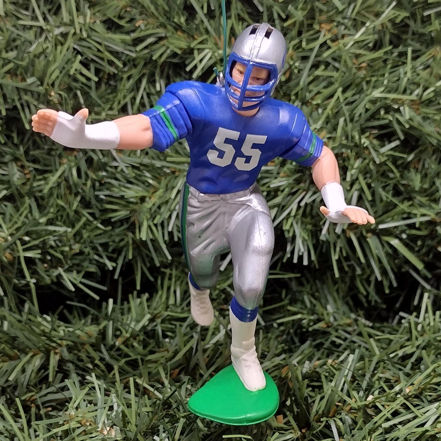 Brian Bosworth SEATTLE SEAHAWKS Christmas Ornament Gift NFL Football Figure Xmas Decoration