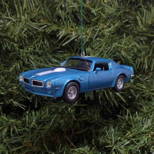 PONTIAC Firebird Trans Am 1972 Ornament Christmas Tree Decoration Fun Car Gift Unique Xmas Present Blue