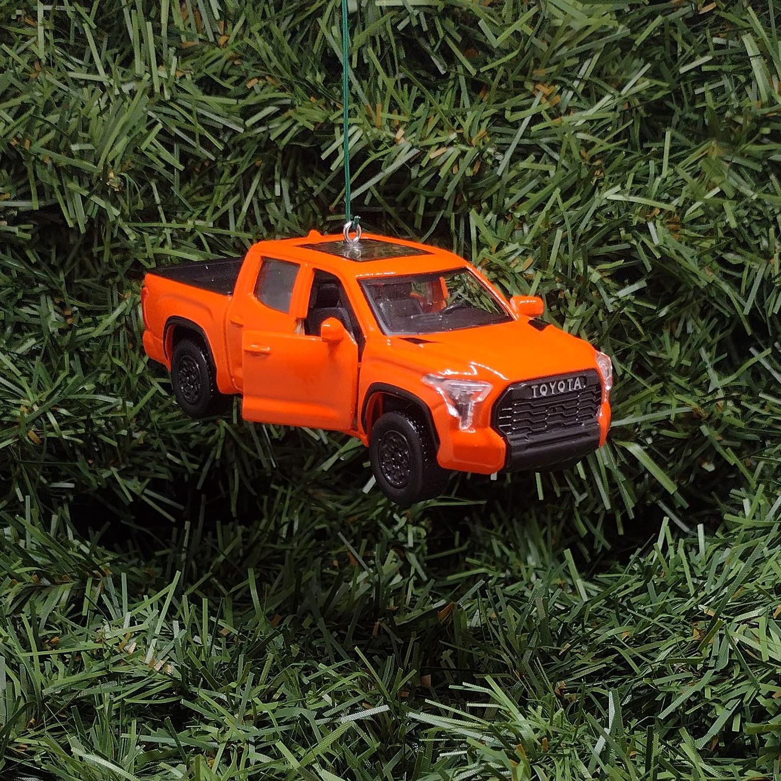 TOYOTA TUNDRA Ornament Christmas Tree Decoration Unique Gift Idea 2022 TRD Pro Truck Orange 2023 2024