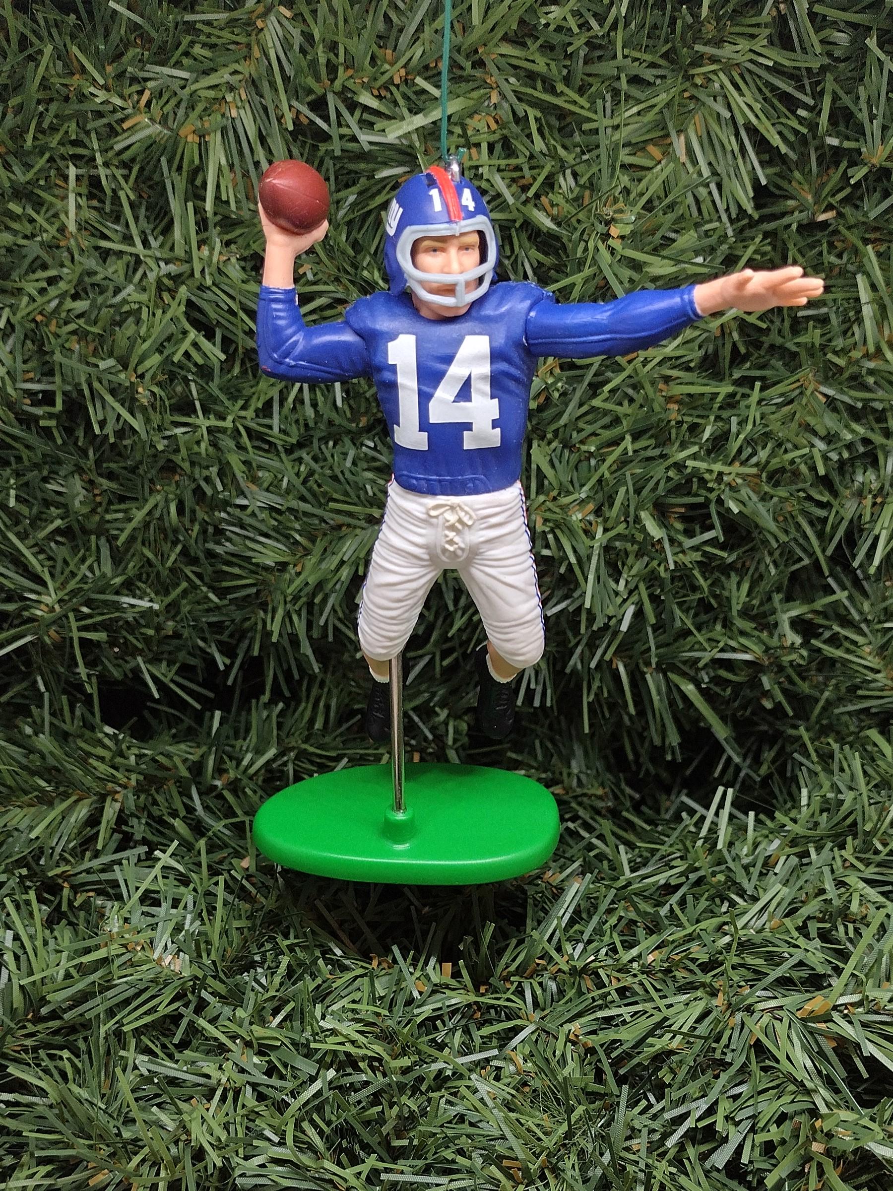 Y.A. Tittle NEW YORK GIANTS Christmas tree ornament xmas nfl football figure unique gift idea